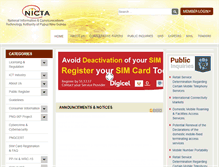 Tablet Screenshot of nicta.gov.pg